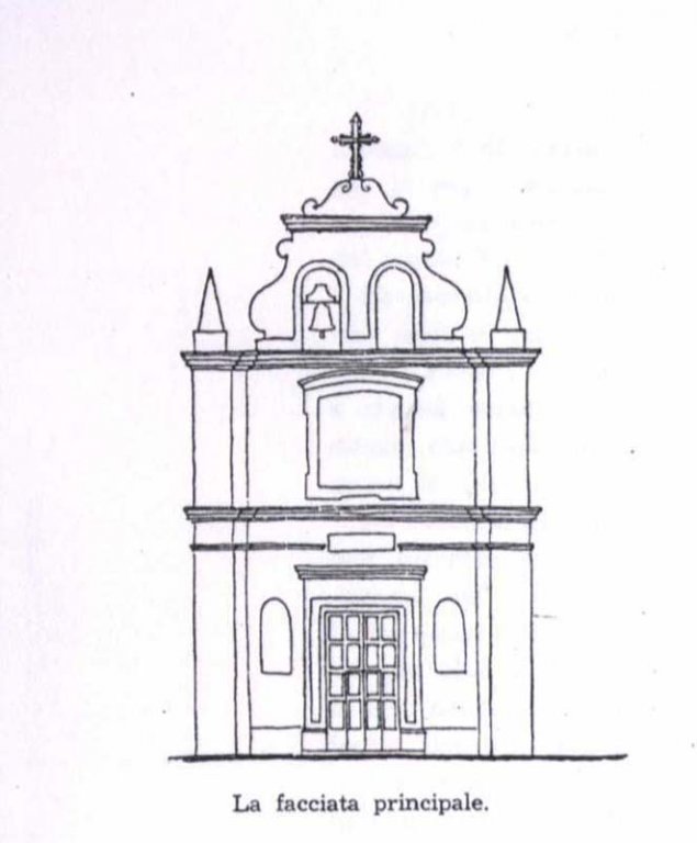 disegno della facciata principale